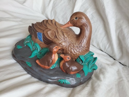 Duck with family painted - family,