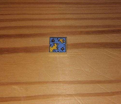 Lego tile decorated 2x2 map - lego, 1x