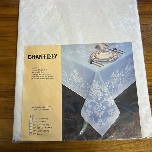 Chantilly white tablecloth - white,