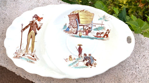 Ancien plat faience luneville - ancien,