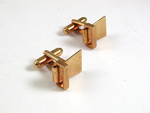 Vintage odd goldtone - vintage, cufflinks
