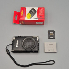 Canon IXUS 220 HS 12.1MP 5x Digital Compact Camera Black Full HD, Charger, Used