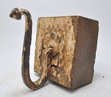 Ancien en Bois Tenture Murale 1 Crochet Suspension Original Ancien Main Sculpté