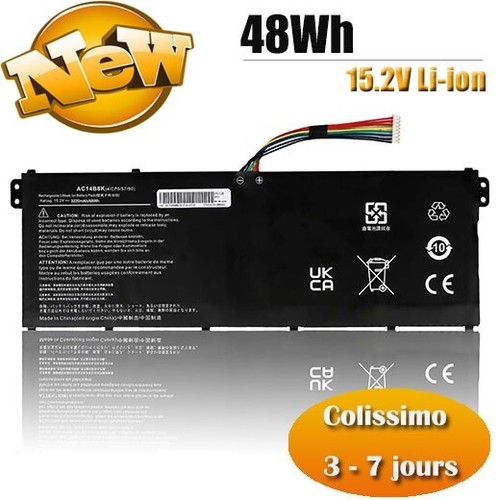 Ac14b3k batterie pour acer - batterie,