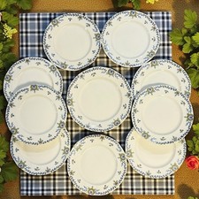 K&G Lunéville Jumièges – 9 Assiettes Dessert + 1 Assiette Montée – Art Nouveau