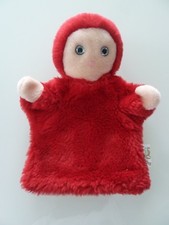 42. DOUDOU PLAT MARIONNETTE HISTOIRE D'OURS POUPEE CHAPERON ROUGE BLANC EX. ETAT