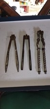 Lot de 3 Anciens Casse Noix Noisettes en Fer pour collection