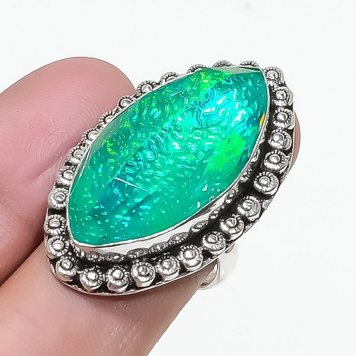 Bague réglable verte