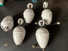 1 Ancien contre poids monte baisse blanc en porcelaine pour suspension luminaire
