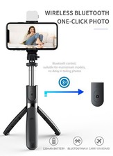 Perche À Selfie Bluetooth sans fil LED Trépied stabilisateur cardan Selfie stick