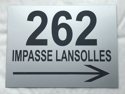 Plaque pvc numero rue - plaque, de