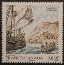 Timbre - FRANCE - CANADA Fondation de Québec - YT4182 - Neuf ** - 2008