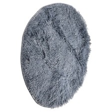Tapis Moelleux Peluche Rond Poils Longs Shaggy Soie Laine Canapé Couverture