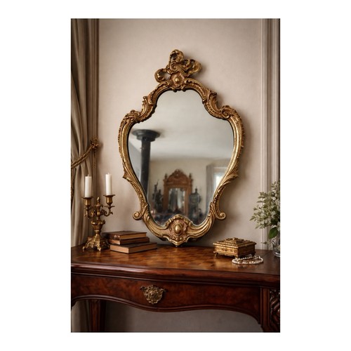 Ancien miroir bronze - ancien,