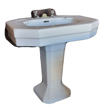 lavabo vintage en faïence émaillée des années 50