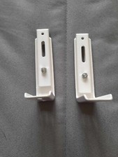 Lot de 2 d'équerres murales réglables 6-16cm blanches