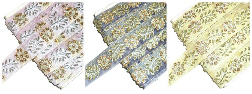 Superbe perlé sequin floral - perlé/sequin,