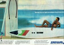 publicité Advertising 0121 1983  Sainval Si  planche à voile  régate open  2pag