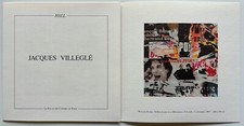 VILLEGLE JACQUES CARTE D'INVITATION 1998 SIGNÉE CRAYON NUM/200 HANDSIGNED CARD