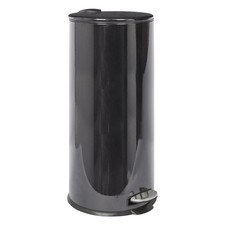 1x Noir 30L Rond Acier
