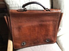 sac cartable vintage cuir roux THE BRIDGE .BE .(LI/ )