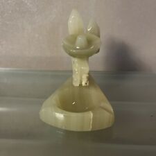 Ancien Cendrier en Onyx - Mexicain Sombrero Assis Contre Un Cactus