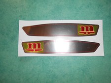 Paire autocollants chromés réservoir Mobylette Motobécane 40