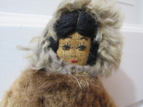 Old inuit doll with nice - old,