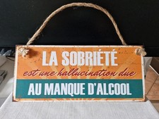 Plaque métal humour bar &