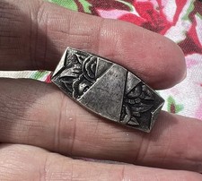 Antique Brass French Drawer Pull Knob Art Deco 1¼”Rectangular Door Furniture