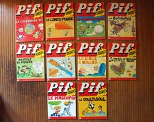 PIF GADGET 1972 à 1973 ~ Lot de 10 revues N° 200 à 210 ~ Sans Gadgets ~ Bon État