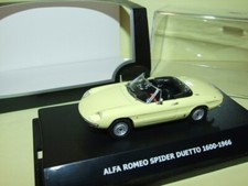 ALFA ROMEO SPIDER DUETTO 1600 1966 Jaune MAXI CAR 1:43