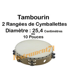 TAMBOURIN AVEC PEAU FIXE