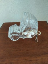 ancien charmante landau ou poussette art déco en verre moulé vers 1920