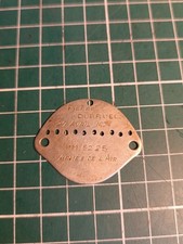 Plaque Identification Armée De L'air WWII France Militaria