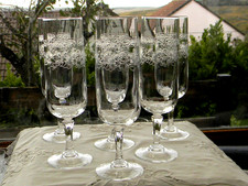 Lot de 6 flûtes à champagne en cristal d'ARQUES. Modèle MATIGNON.