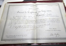 DIPLOME PARCHEMIN CAPITAINE AU