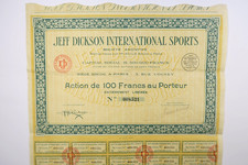 JEFF DICKSON INTERNATIONAL SPORTS / ENGLISH BOXING FIGHT 100 FRANCS PARIS 1931