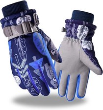 Tofern Gants De Ski Enfant Chauffants Gants D’Hiver Enfant Moufles pour Garçon F