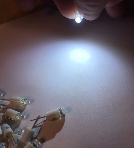 Led pins cool white - (10)8v-led,