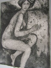 Jacques Hallez / Gravure / Danger / Signé / Extrait de  Belle Chair