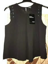 JENNYFER * TOP HAUT DENTELLE Noir * XS * NEUF ETIQUETTE *