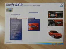 catalogue MAZDA Tarif RX-8 du 21/07/2004 rx8 rx 8