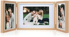 Cadre Photo Couleur du bois 10x15 et 13x18 Trois cadre photo Collage Pliable ...