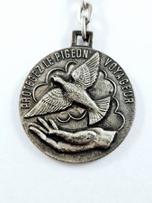 PORTE-CLES - PIGEON VOYAGEUR - Fédération Nationale COLOMBOPHILE - Métal 1960s