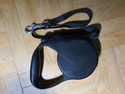 Flexi laisse classique noire - laisse,