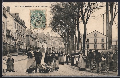 Cpa hennebont rue - hennebont,,