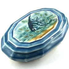 BOITE BONBONNIÈRE Ancienne CAMILLE THARAUD Porcelaine de LIMOGES, Art Déco 1930