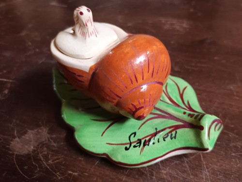 Ancien pot moutardier escargot - pot,