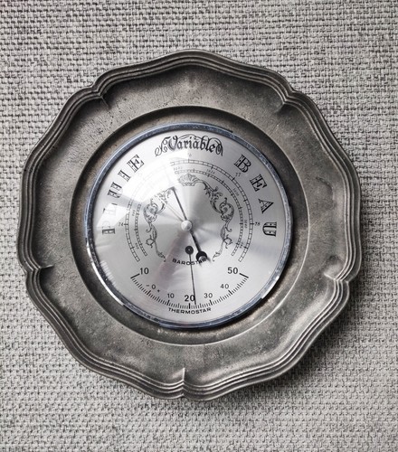 Barometre thermometre etain - thermometre, en